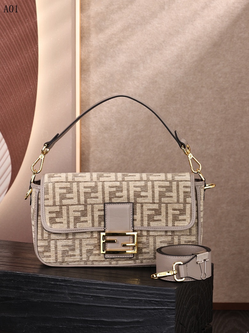 F3ndii Baguette – Monogram Canvas Shoulder Bag #1381