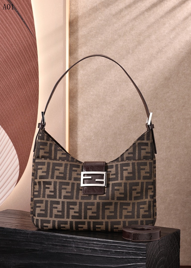 F3ndii + Baguette + Zucca Monogram Shoulder Bag #1377