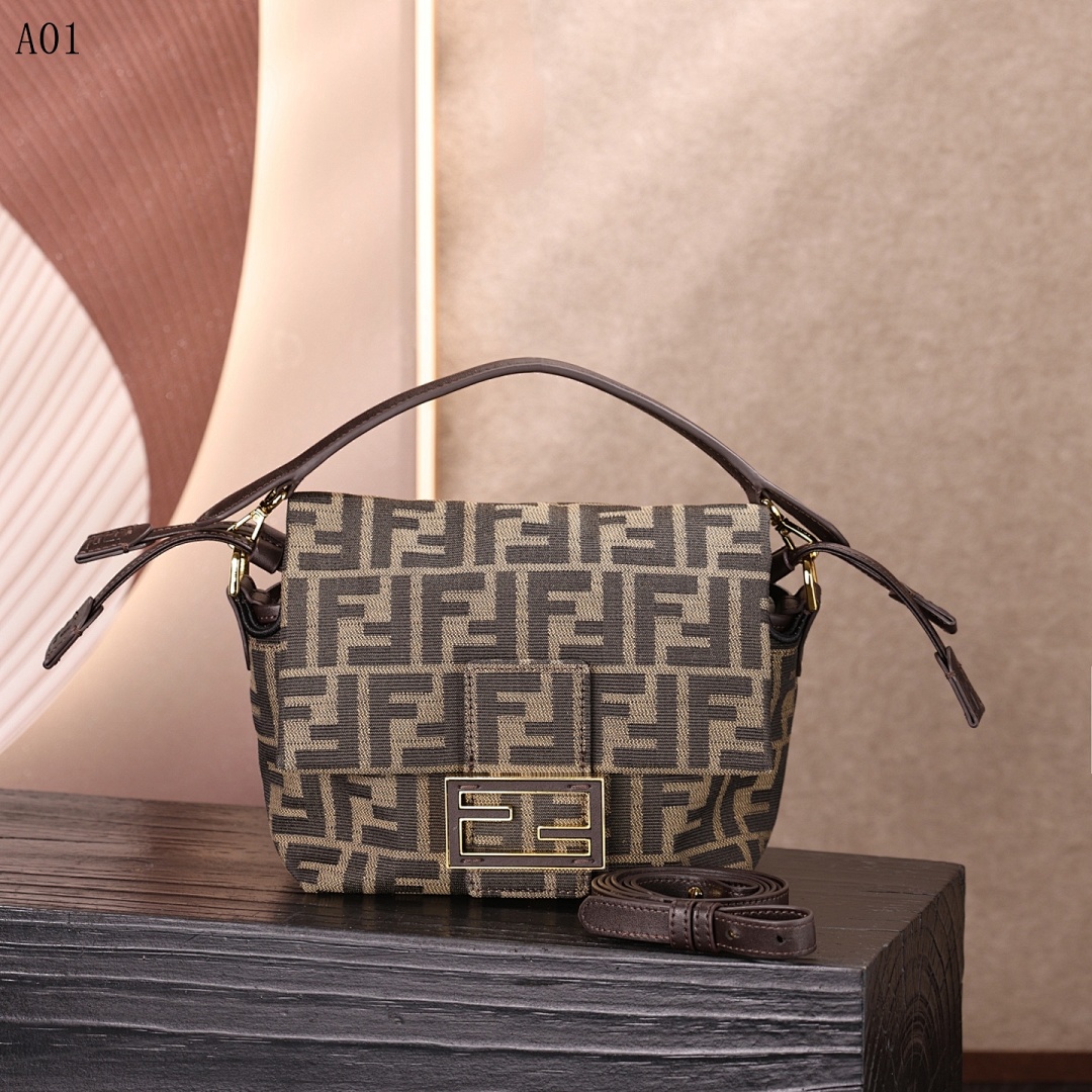 F3ndii Baguette – Zucca Print Mini Crossbody #1371