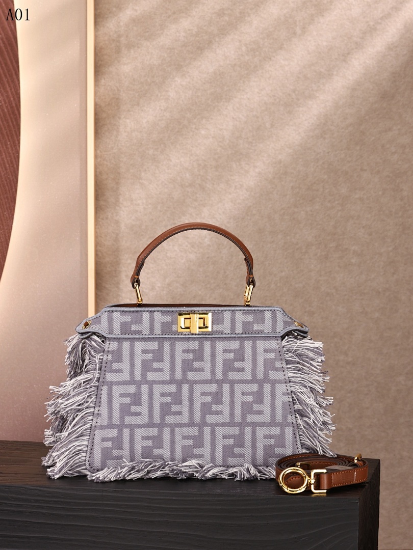F3ndii + Peekaboo + Fringe Tote Bag #1367