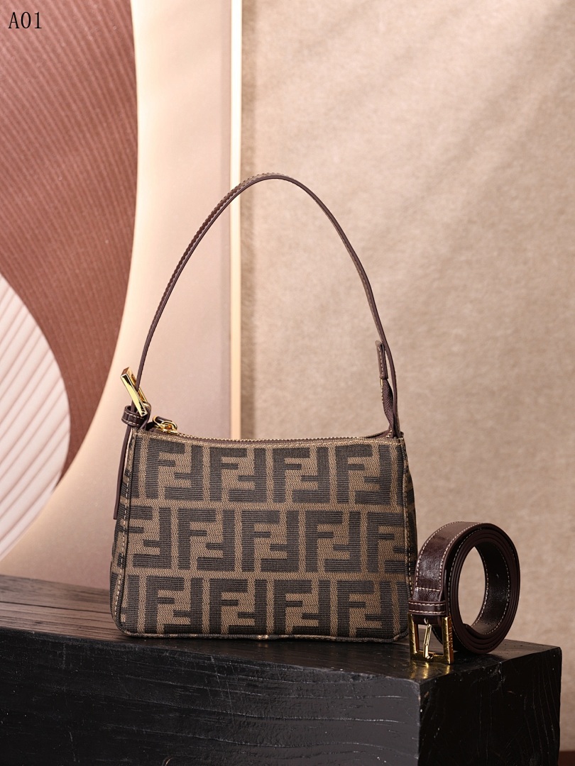 F3ndii Baguette Mini FF Logo Shoulder Bag #1361