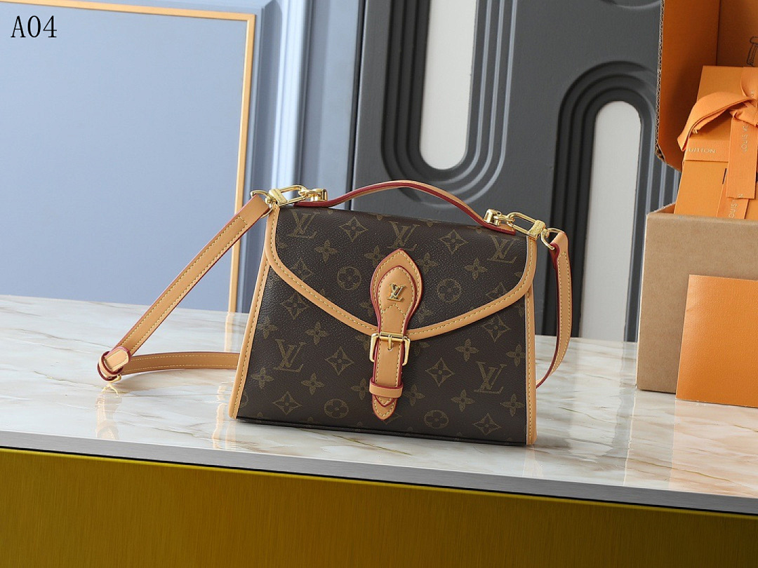 LVutton + A04 + Monogram Canvas Crossbody Bag #4864