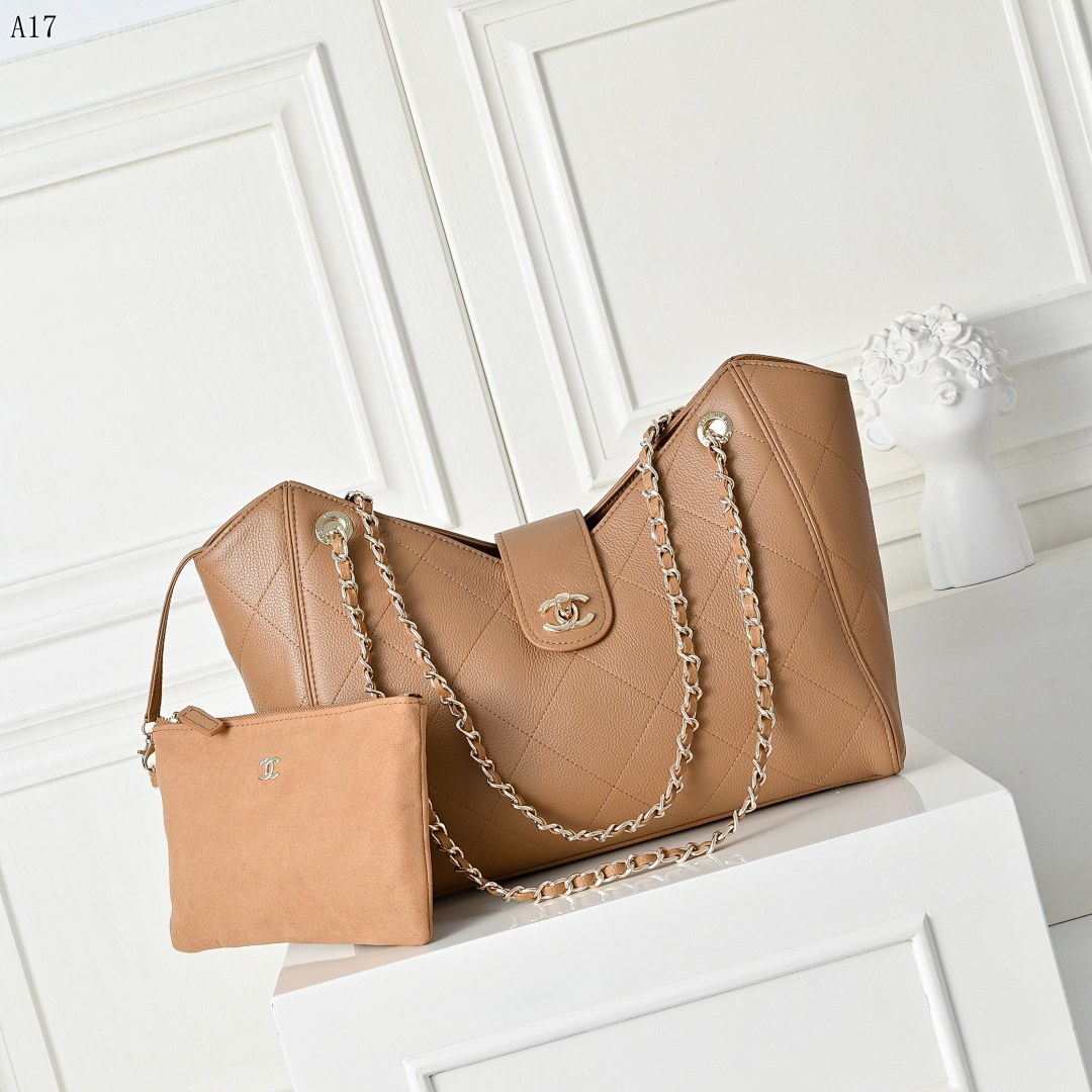 Chan3l Classic Quilted Tote with Chain Strap #959 1 Chan3l Classic Quilted Tote with Chain Strap #959