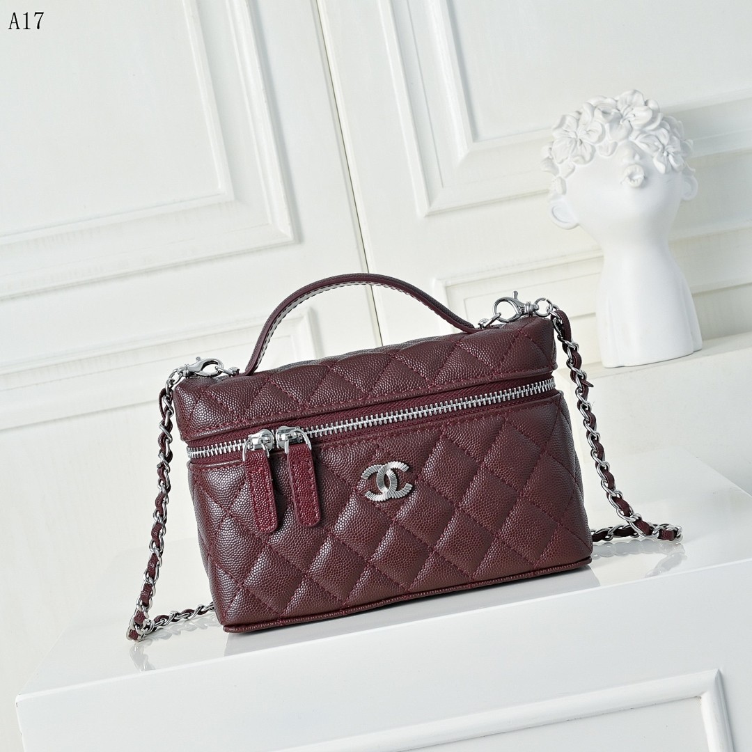 Chan3l Classic Quilted Caviar Leather Shoulder Bag #948 1 Chan3l Classic Quilted Caviar Leather Shoulder Bag #948
