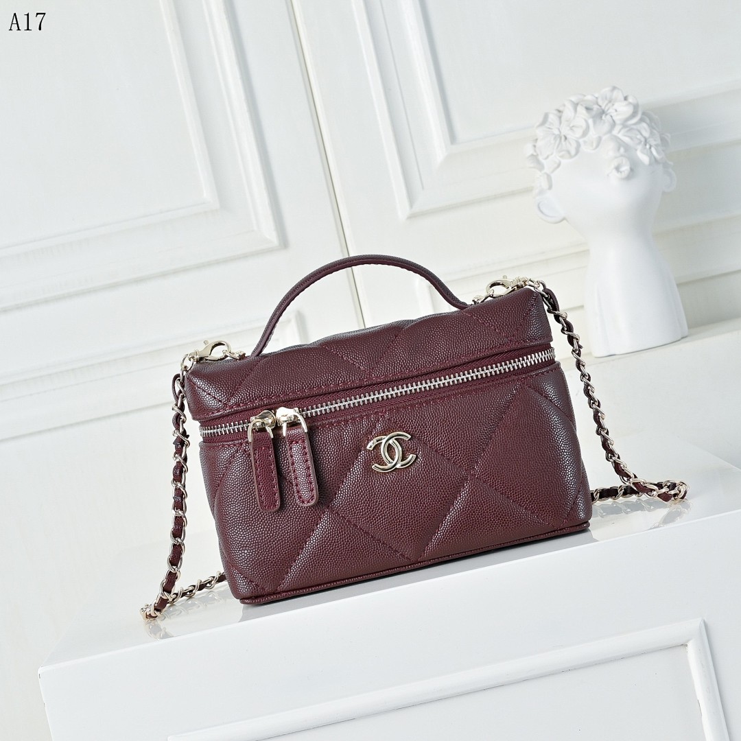 Chan3l Classic Quilted Caviar Leather Shoulder Bag #946