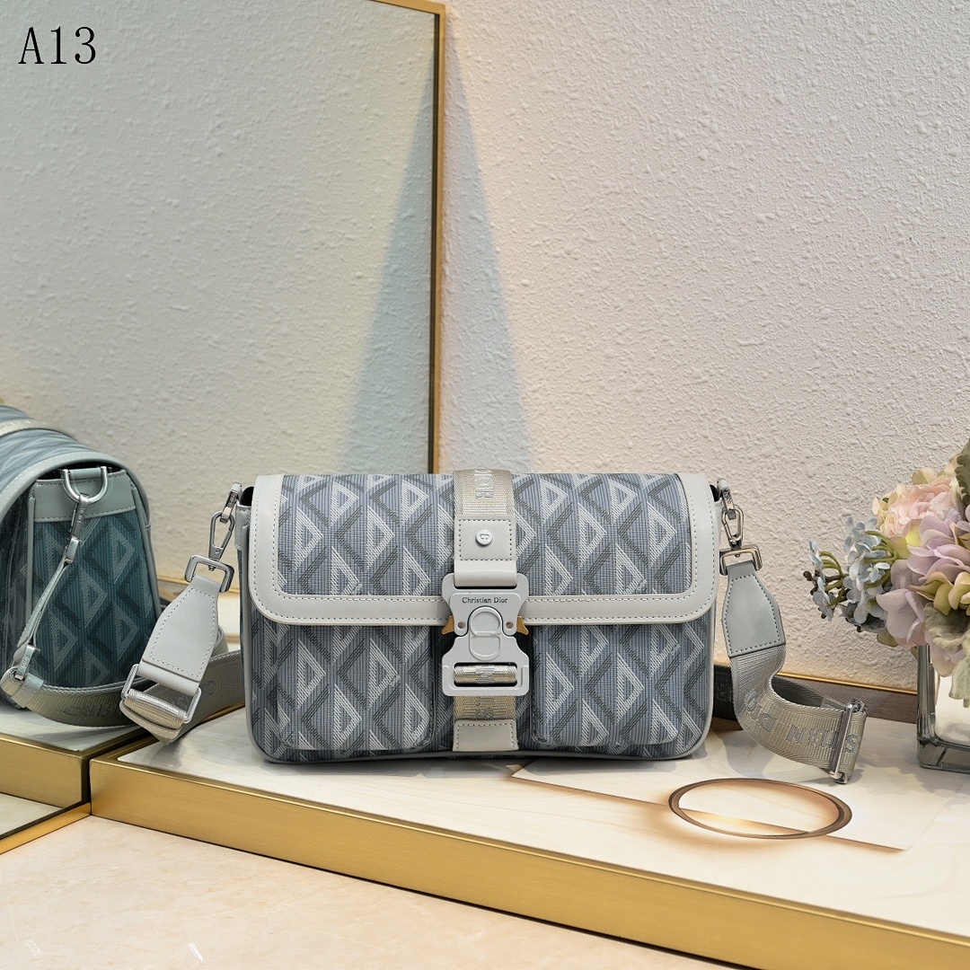 Christian Diiior + A13 + Oblique Print Crossbody Bag #3482