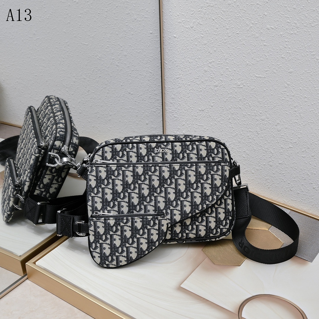 Diiior – Oblique Print Crossbody Bag #1188