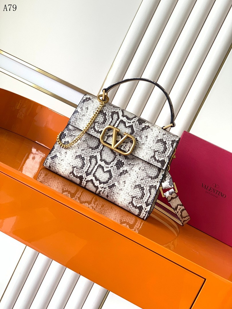Valentiino + A79 + Rockstud Snake Print Bag #5340