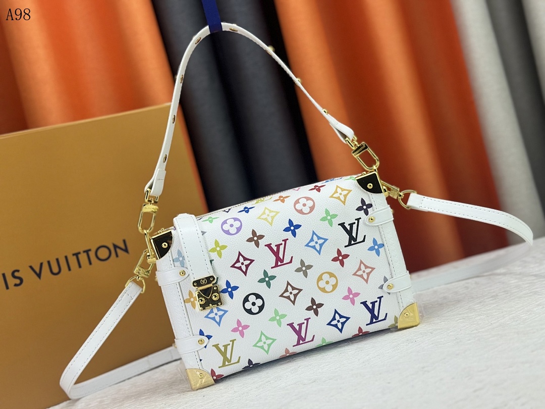LVutton Multicolor Monogram White Crossbody Bag #4333 1 LVutton Multicolor Monogram White Crossbody Bag #4333