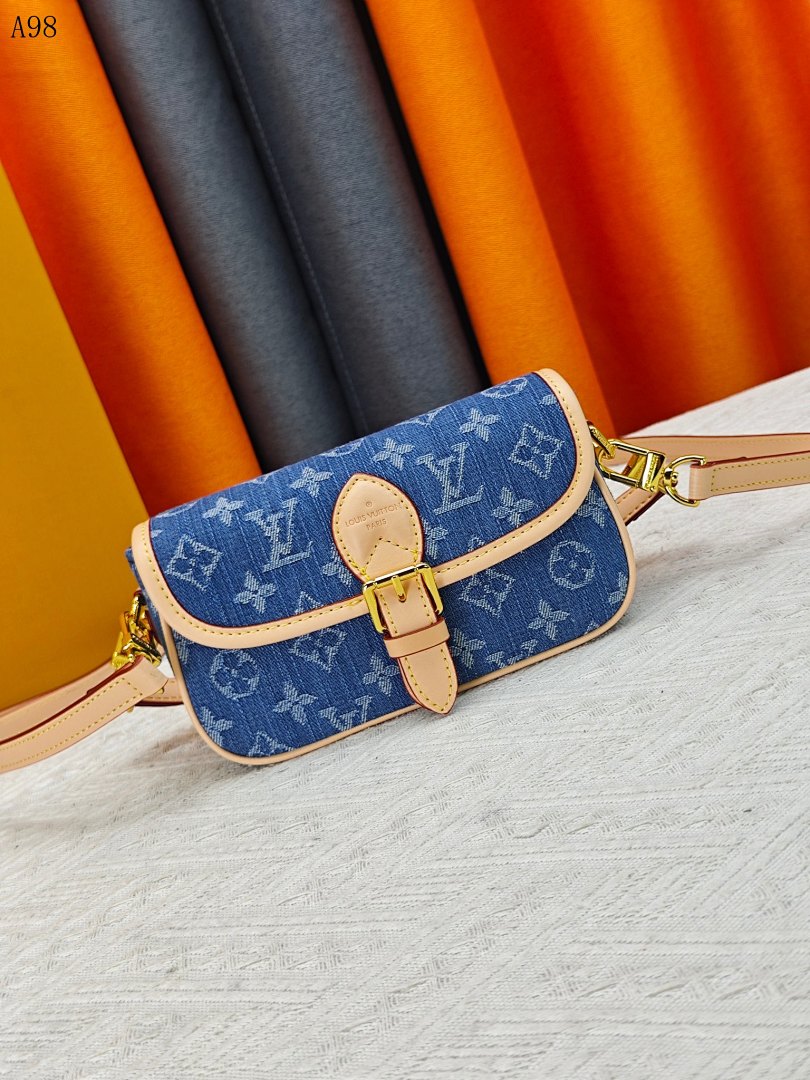 LVutton + A98 + Denim Monogram Crossbody Bag #3896 1 LVutton + A98 + Denim Monogram Crossbody Bag #3896