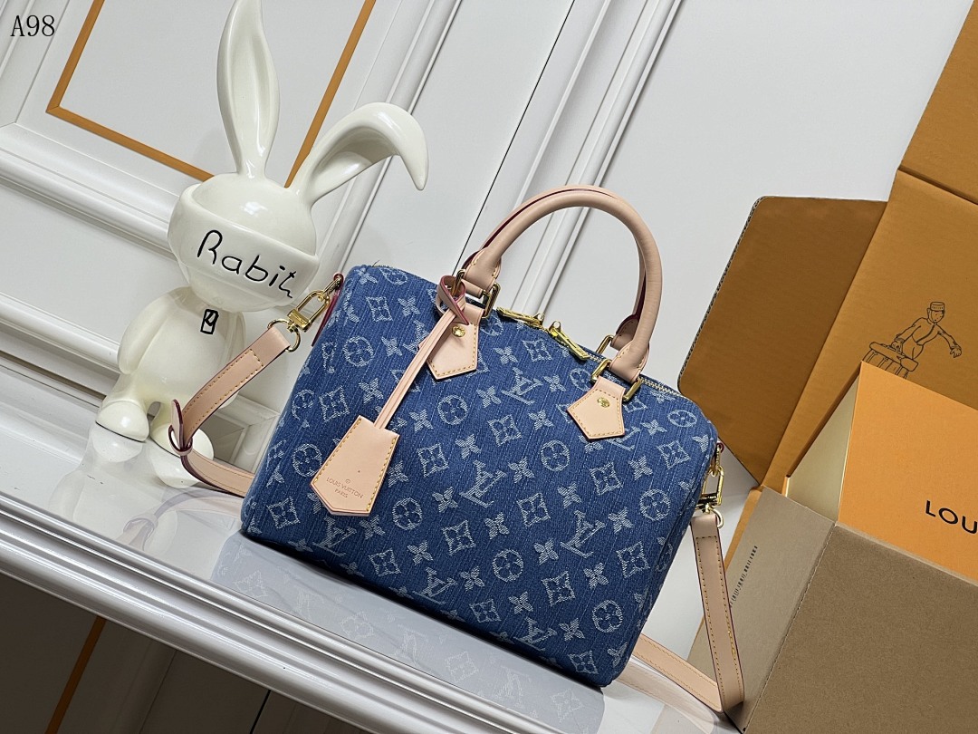 LVutton x Supreme Monogram Denim Speedy 20 #1155