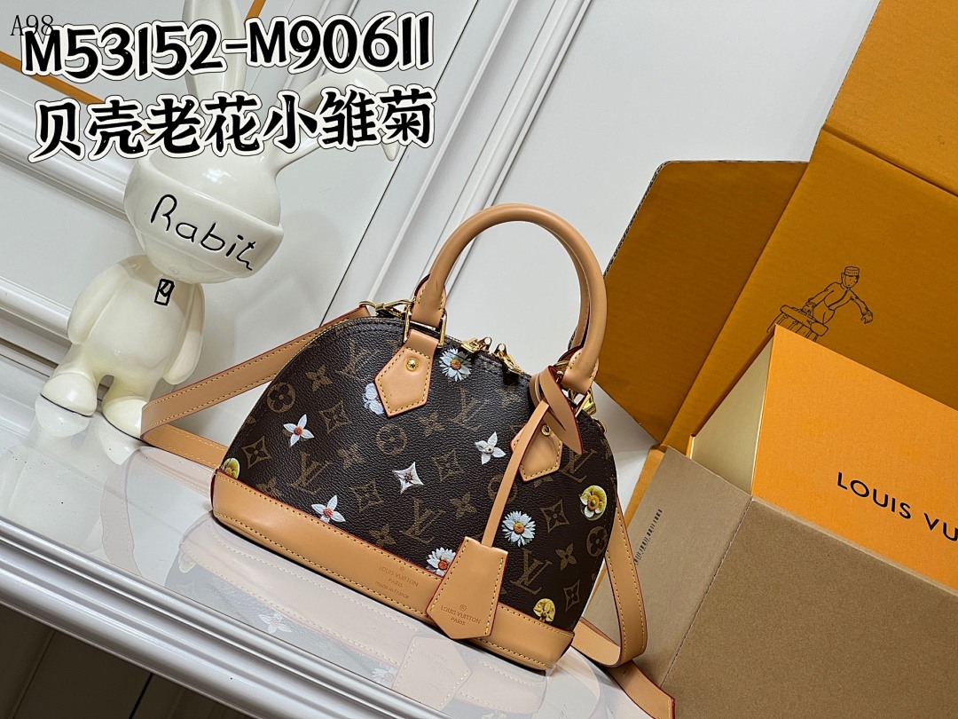 LVutton M53152-M90611 Monogram Canvas Petit Noé with Daisies #1117