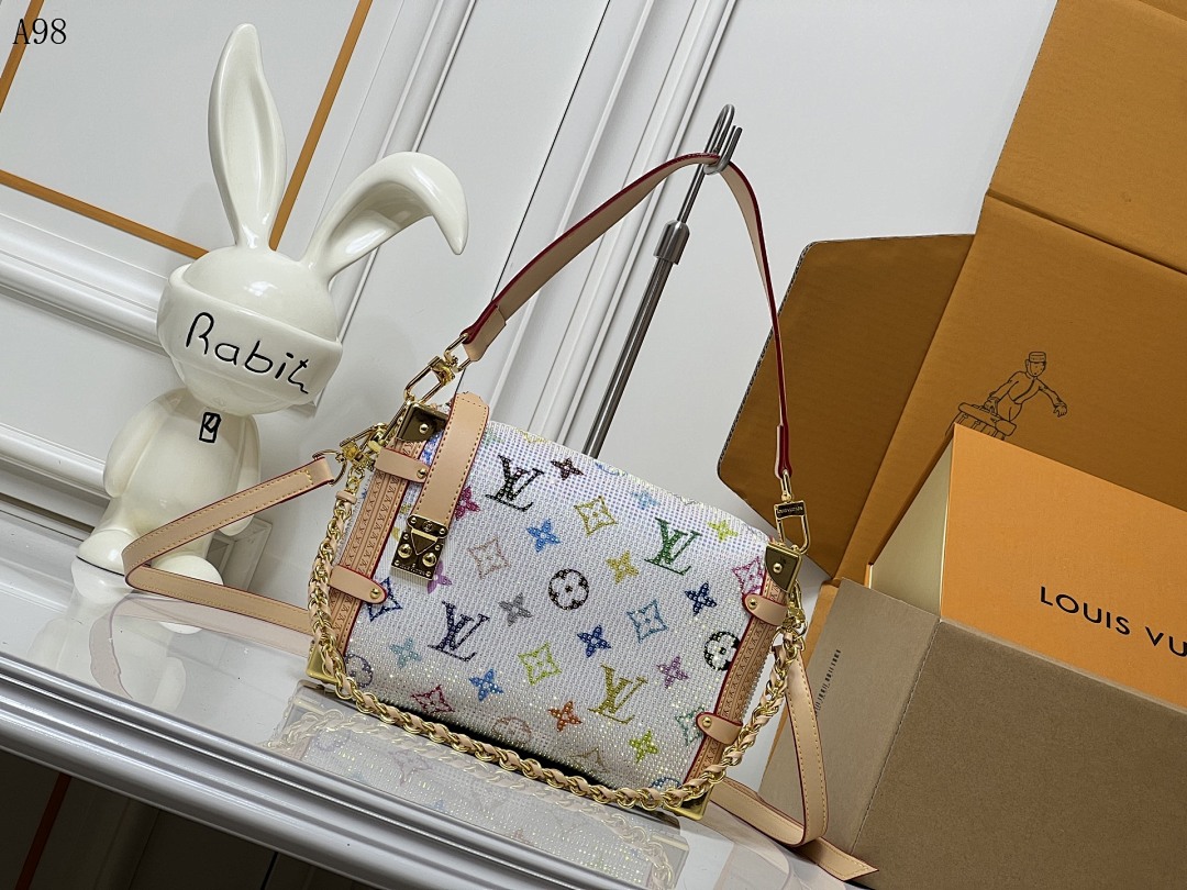 LVutton x Takashi Murakami Monogram Multicolore Bag #1105 1 LVutton x Takashi Murakami Monogram Multicolore Bag #1105