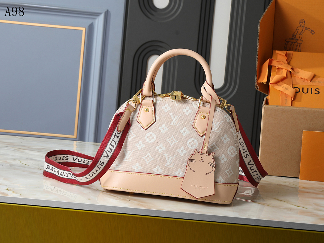 LVutton x Nigo Monogram Canvas Mini Alma Bag #1087