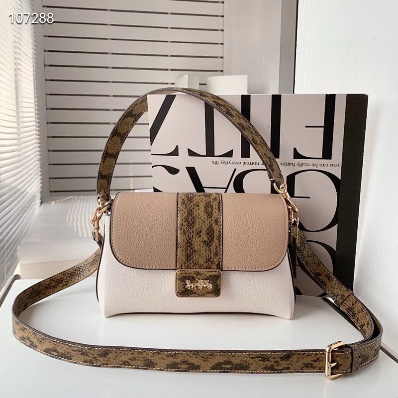 Coacch CC068 Grace 26 Large Flap Shoulder Bag with Horse and Carriage Logo - premium bag at SunToteBag