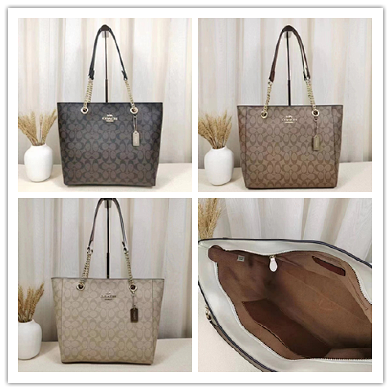 Coacch C8148 Signature Tote Bag - Classic Monogram Canvas Shoulder Bag - premium bag at SunToteBag