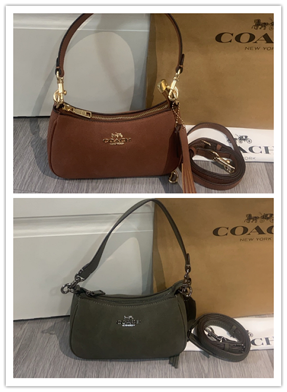 Coacch cCE42 Mini Crossbody Bag in Vintage Brown and Olive - premium bag at SunToteBag