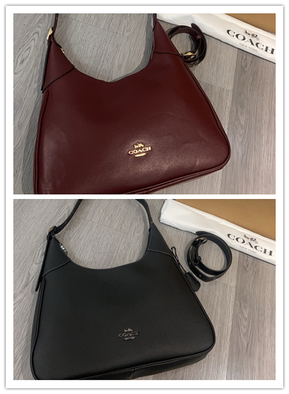 Coacch CCE4810 Ella Shoulder Bag in Burgundy and Black - premium bag at SunToteBag