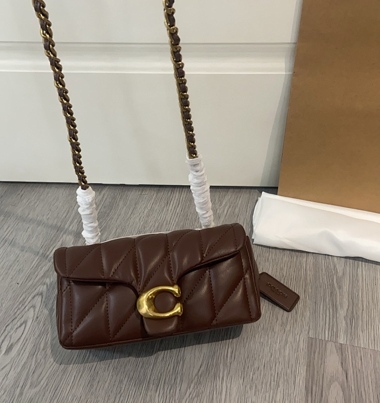 Coacch CP199 Quilted Tabby Shoulder Bag in Brown - premium bag at SunToteBag