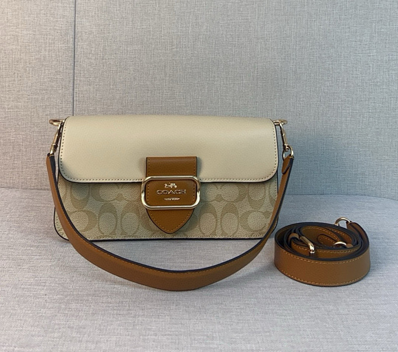 Coacch CR332 Morgan Crossbody Bag in Cream and Tan