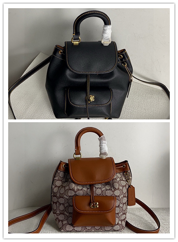 Coacch CH588 RIYA Mini Backpack Black and Brown Monogram