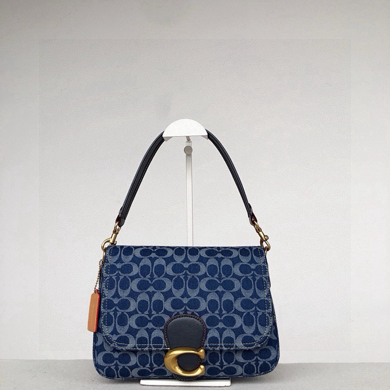 Coacch CA105 Pillow Madison Signature Denim Blue Shoulder Bag