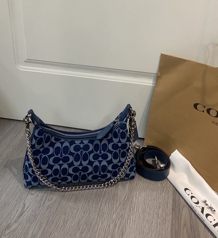 Coacch CAM27 Juliet Hobo Bag in Navy Signature Canvas