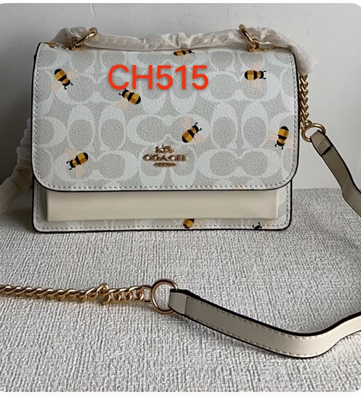 Coacch CH515 Klare Crossbody Bag with Bee Print in Ice White