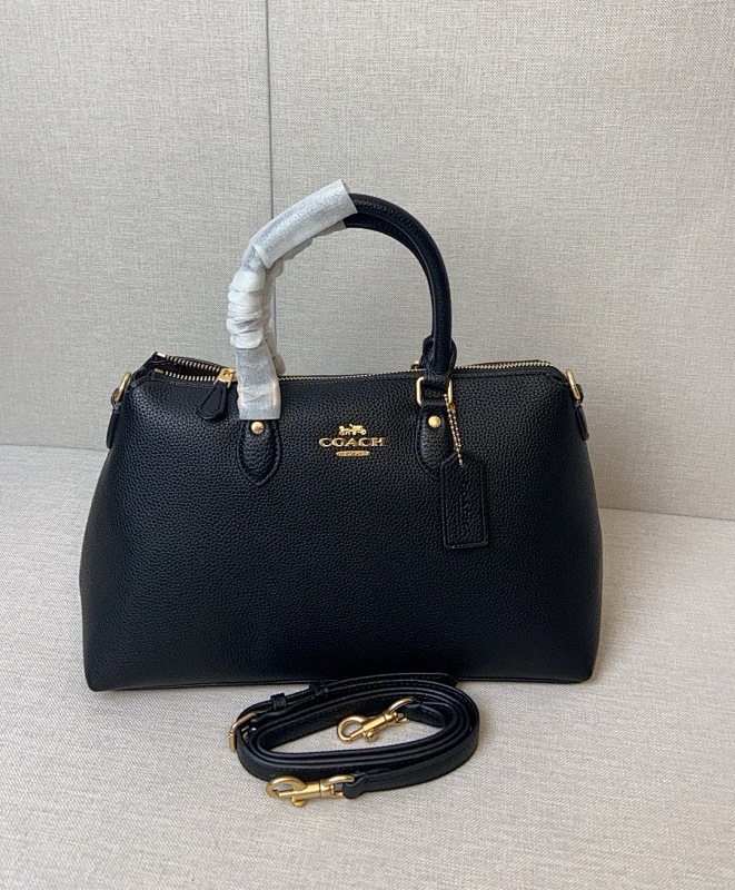 Coacch CR157 Black Pebbled Leather Shoulder Tote Bag