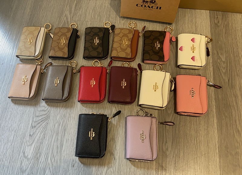 Coacch C8376 Mini Card Holder with Chain Lock Closure - premium bag at SunToteBag