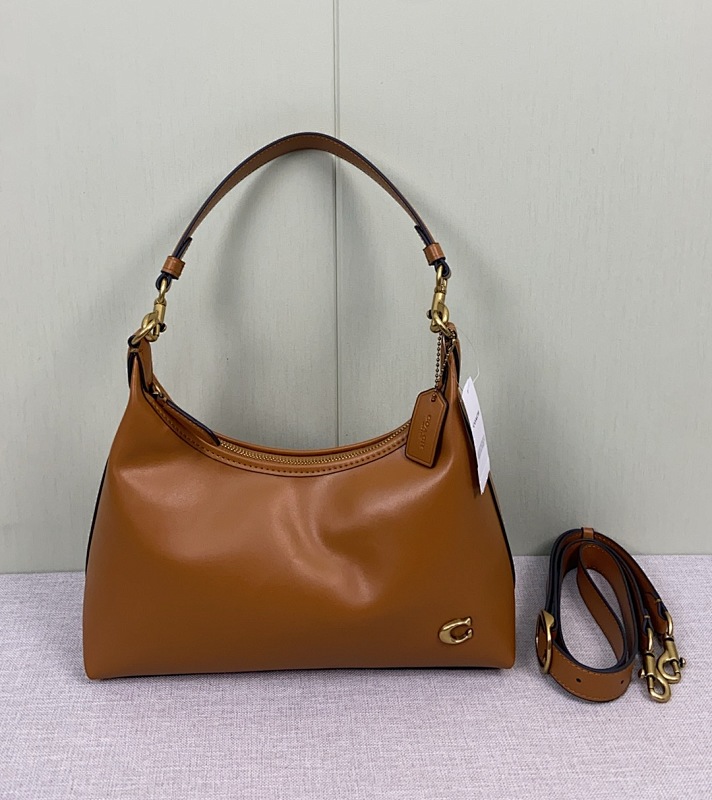 Coacch CR981 Tan Leather Shoulder Bag with Gold Hardware