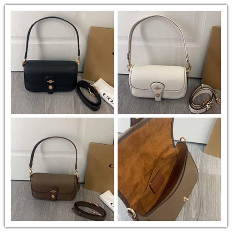 Coacch CY683 Hadley Crossbody Bag in Black, White, and Brown