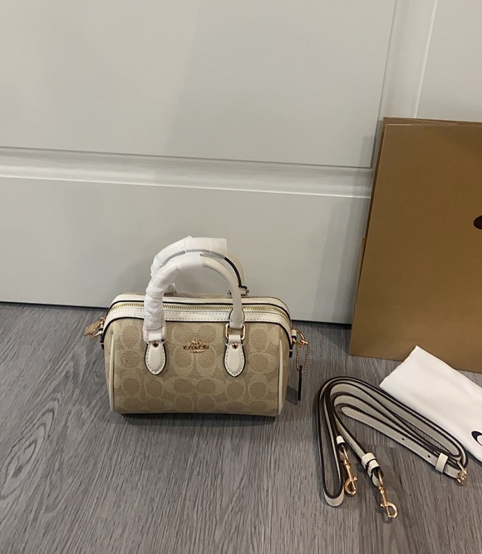 Coacch CS183 Mini Rowan Crossbody Bag Beige Signature