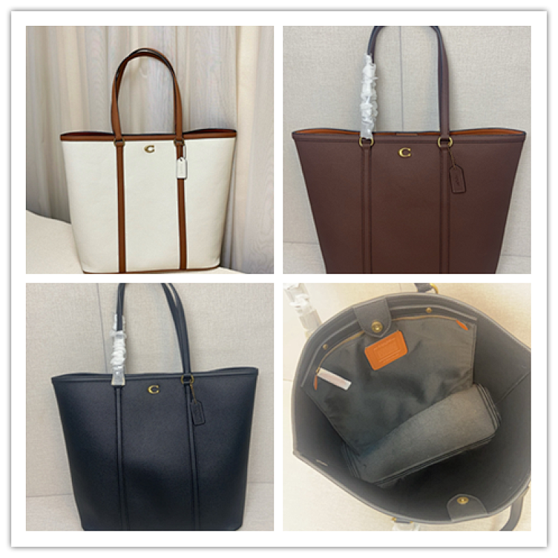 Coacch CU056 Classic Tote Bag in Leather with Gold Hardware
