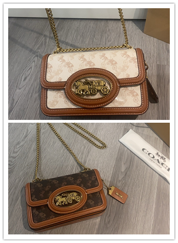 Coacch CAS83 Harper Mini Shoulder Bag with Horse and Carriage Motif