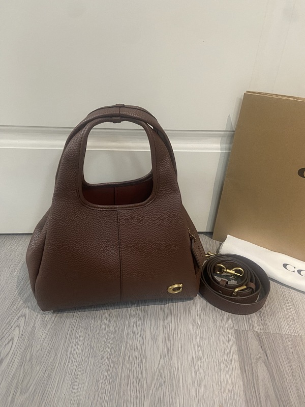 Coacch CM545 LANA Tote Bag in Brown Pebbled Leather - 1 Coacch CM545 LANA Tote Bag in Brown Pebbled Leather