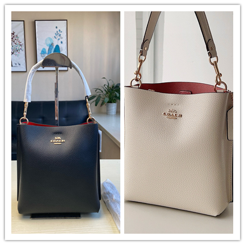 Coacch CA177 Mollie Mini Bucket Bag in Black and Beige