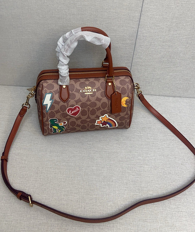 Coacch CZ612 Rowan Boston Bag with Dinosaur Patchwork