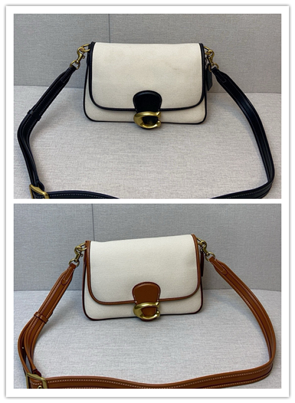 Coacch cS717 Soft Tabby Crossbody Bag in Cream and Brown