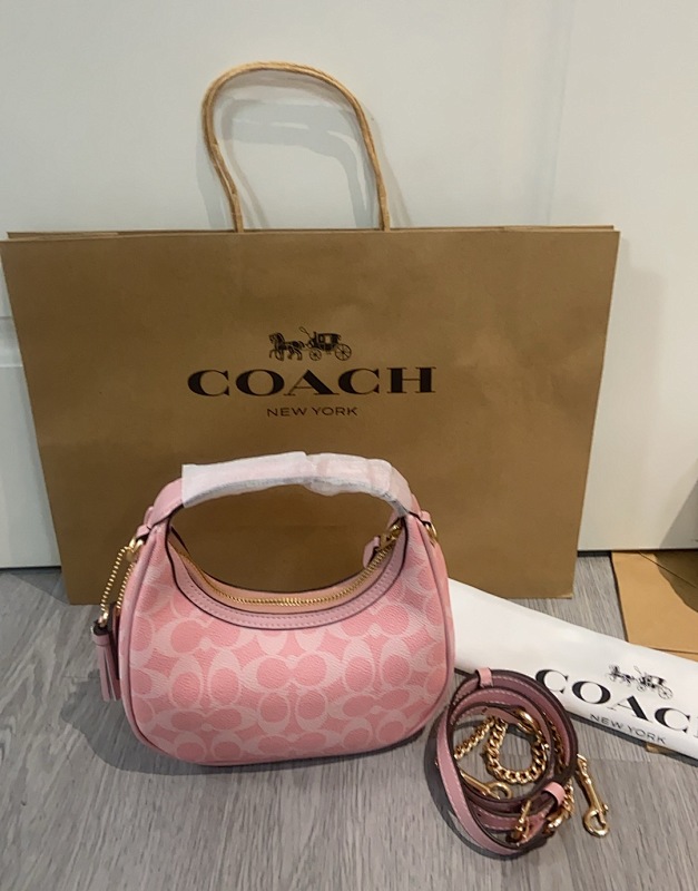 Coacch CAM83 Carmen Mini Pink Signature Shoulder Bag