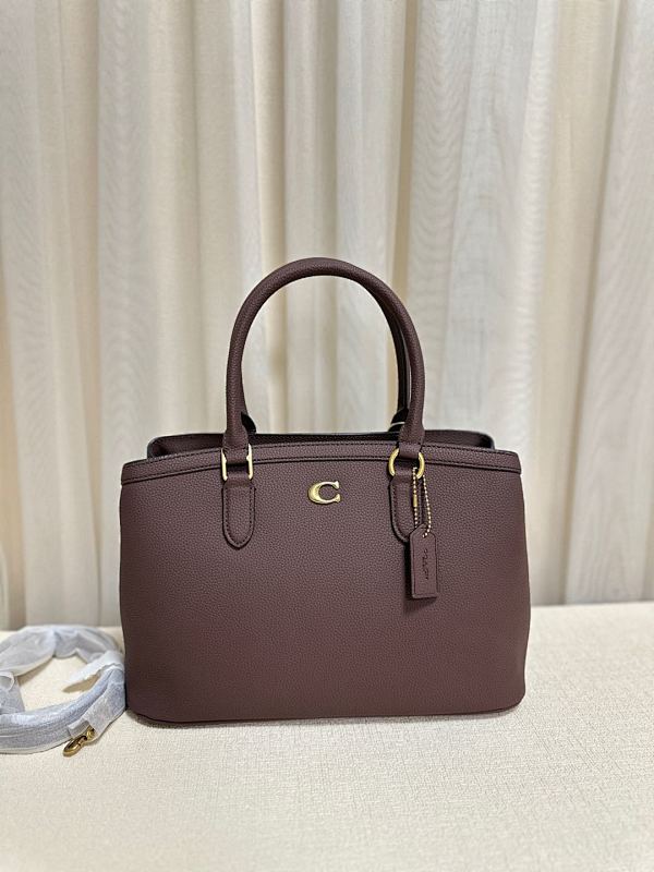 Coacch CU024 Legacy Tote Bag in Brown Pebbled Leather - 1 Coacch CU024 Legacy Tote Bag in Brown Pebbled Leather