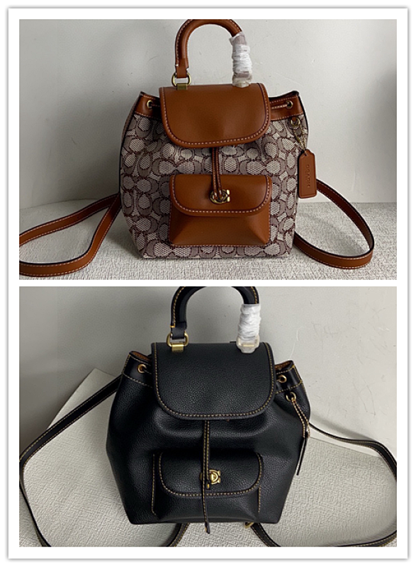 Coacch CH591 Riya Mini Backpack Brown Signature Canvas - 1 Coacch CH591 Riya Mini Backpack Brown Signature Canvas