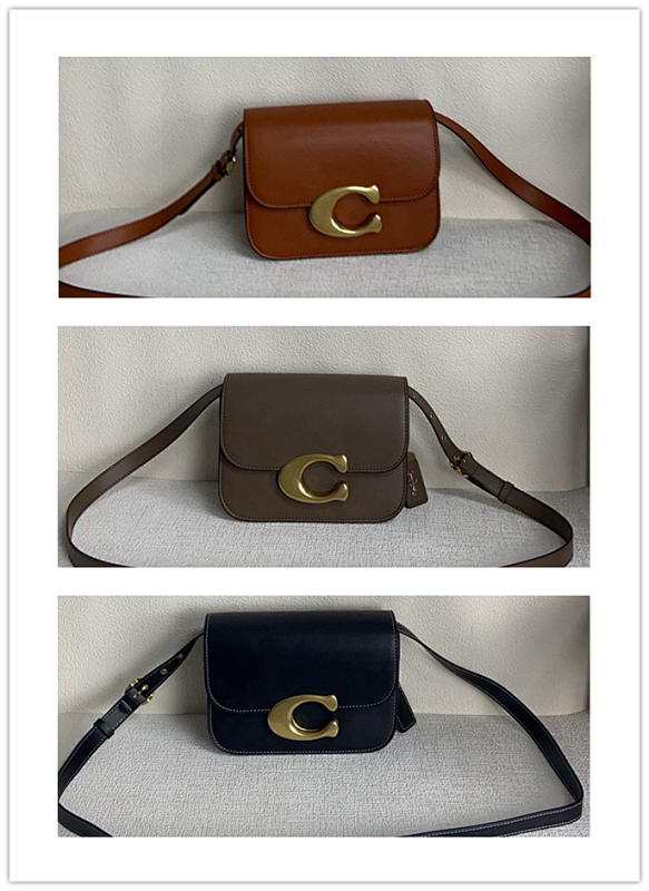 Coacch C Logo Crossbody Bag in Brown, Dark Brown, Black