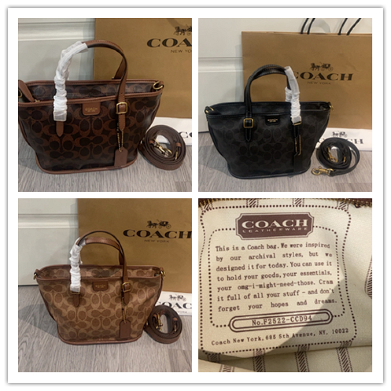 Coacch F2522-CCD94 Signature Tote Bag in Brown and Black
