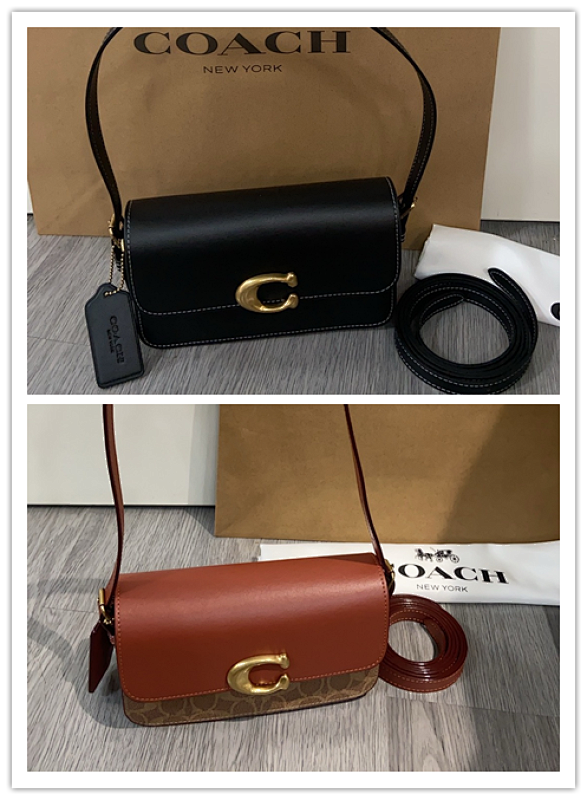 Coacch CAM18 Studio 20 Crossbody Bag in Black and Brown - 1 Coacch CAM18 Studio 20 Crossbody Bag in Black and Brown
