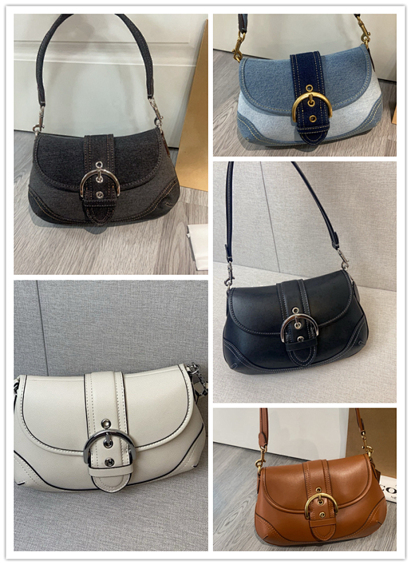 Coacch CR669 Soho Denim Leather Shoulder Bag