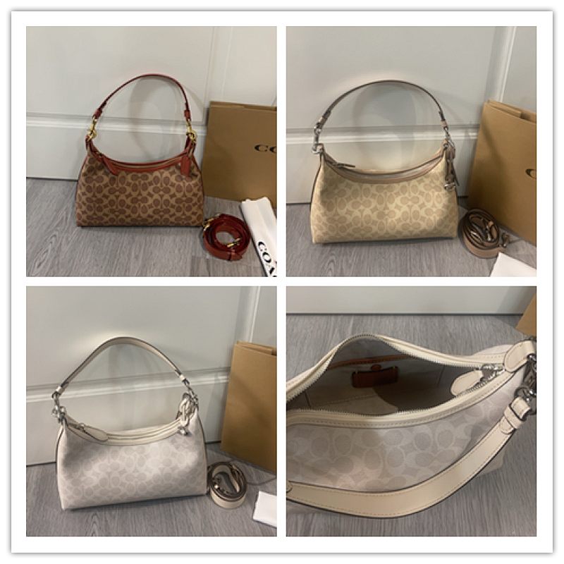 Coacch CAM23 Juliet Signature Shoulder Bag in Caramel and Neutral Tones - 1 Coacch CAM23 Juliet Signature Shoulder Bag in Caramel and Neutral Tones