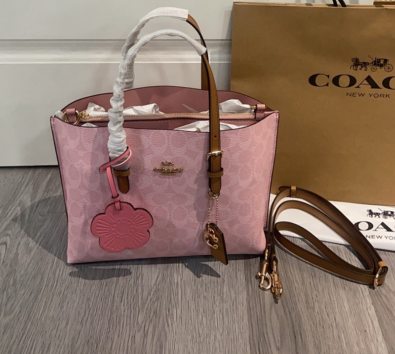 Coacch CER24 Mollie Tote 25 Pink Leather Tote Bag