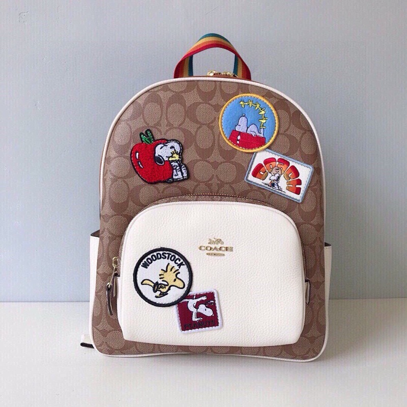 Coacch 4115 Patchwork Backpack with Peanuts Collaboration