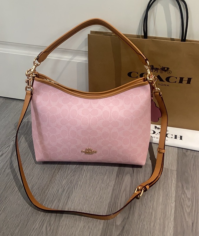 Coacch CEL12 Pink Signature Hobo Bag